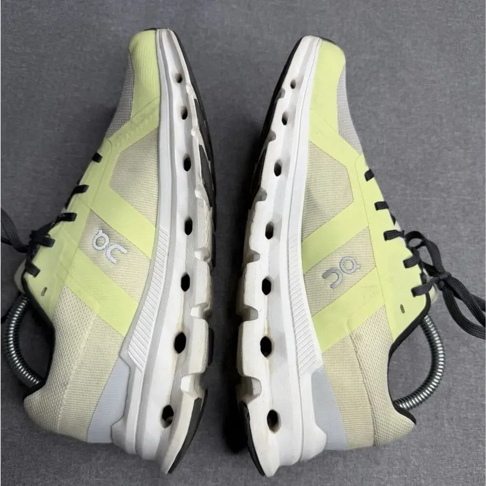 On Cloud Women’s Running Mesh Athletic Sneakers Yellow White Gray 7.5